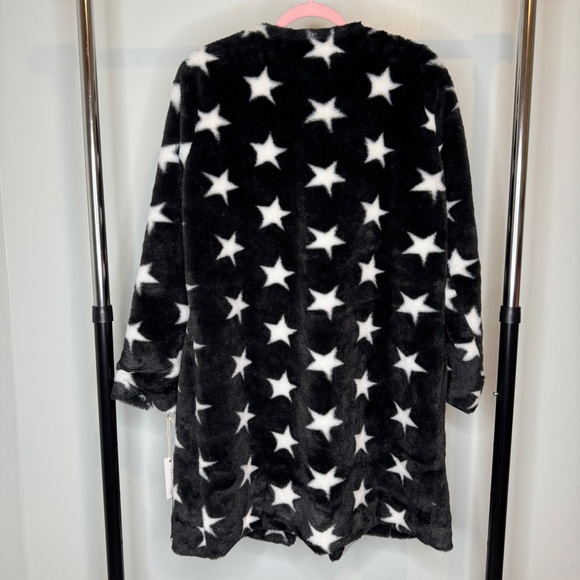 Fever • NWT Star Print Faux Fur Coat - Picture 2 of 6